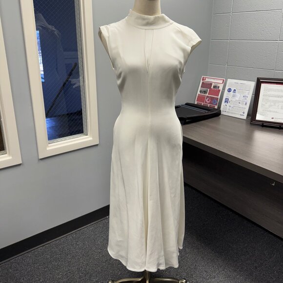 Reiss Livvy PT Open Back Midi White Dress - Picture 1 of 1